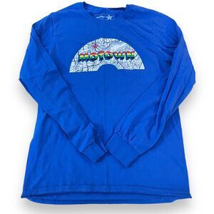 Motown Museum Blue Long Sleeve Men's Graphic T-Shirt Sz. S